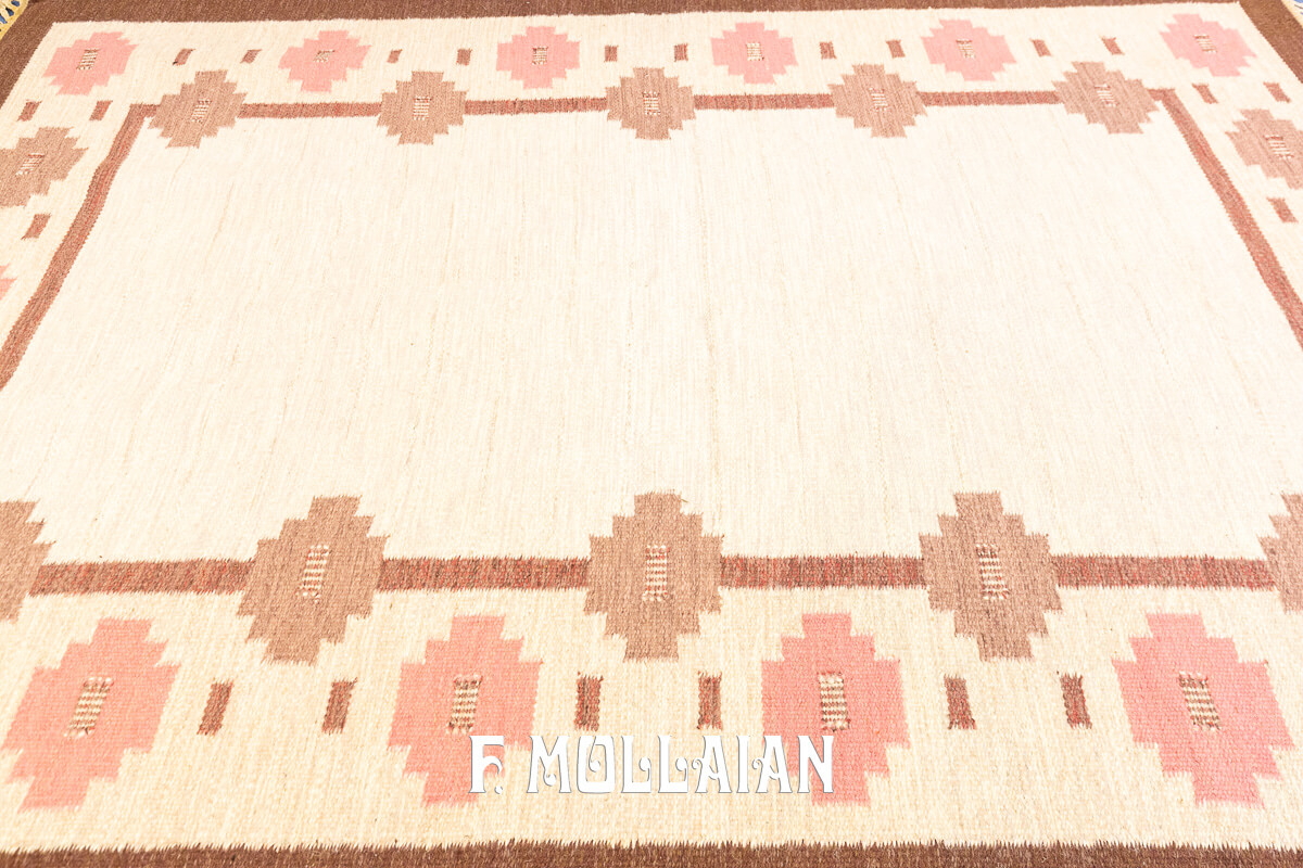 Rollakan Swedish Flat-weave Rug Beige/Brown n°:471490